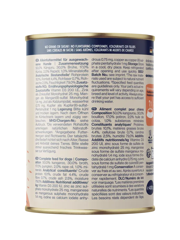 Pets Deli Hypo Känguru mit Kürbis & Kamille 400g